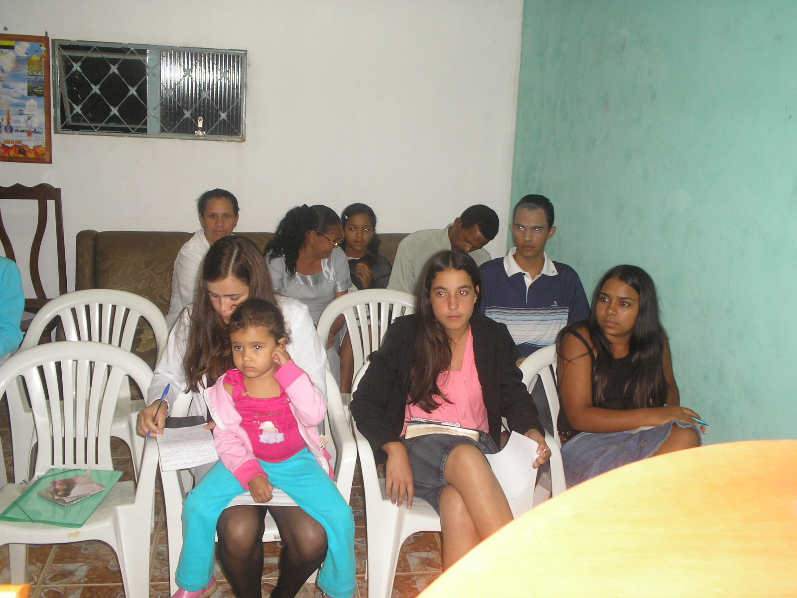 Culto realizado na residência da Irmã Tereza - primeiros irmãos (pioneiros da congregação)